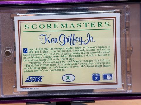 1989 Score Scoremasters #30 Ken Griffey, Jr. w case