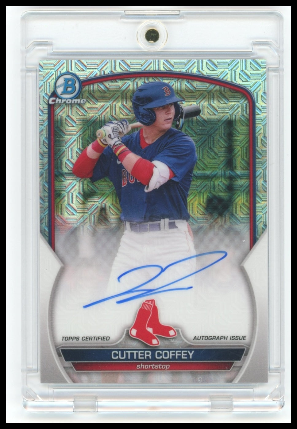 2023 Bowman #BMA-CC Cutter Coffey Chrome Prospect Autographs Mojo Refractors