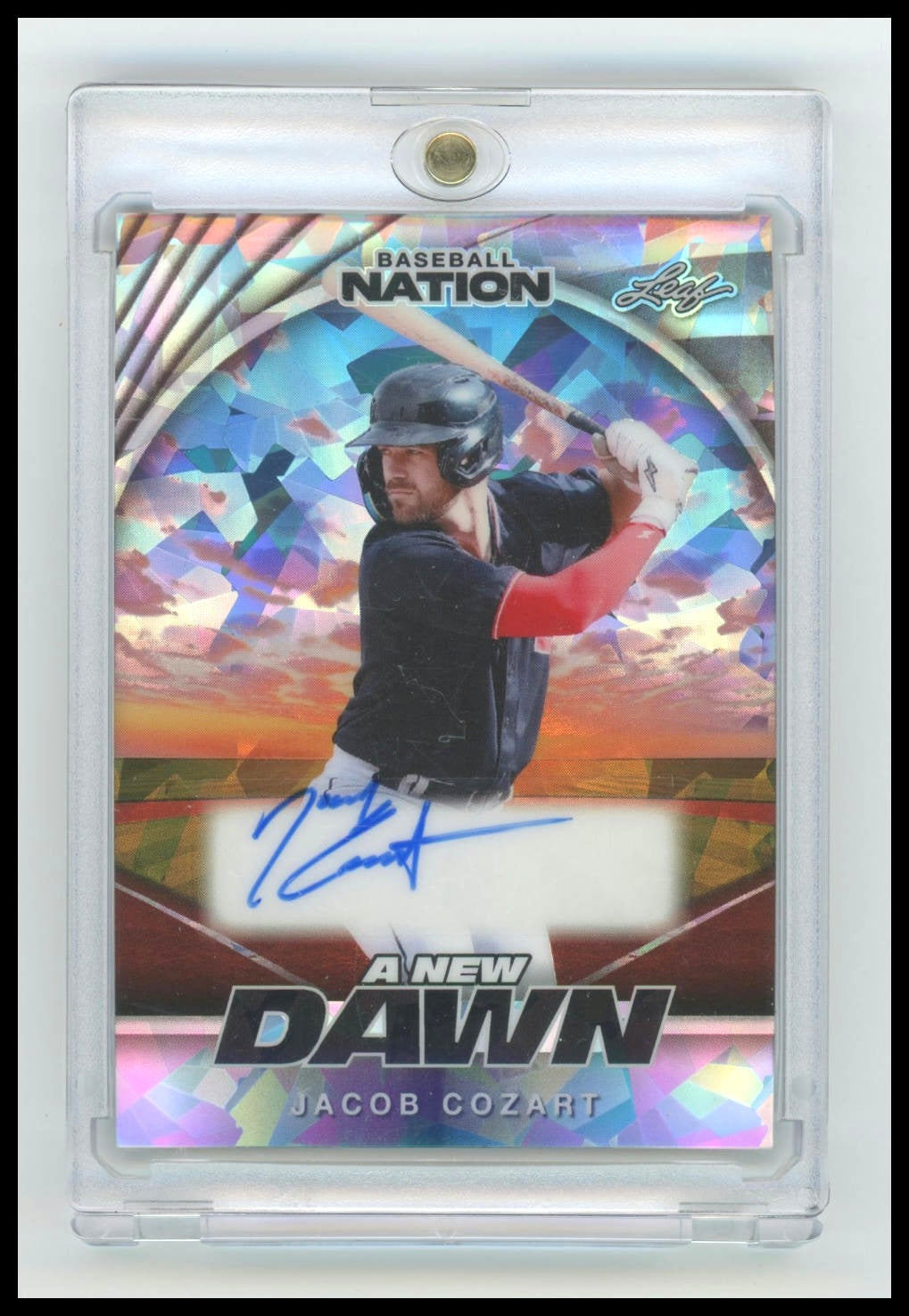 2025 Leaf Baseball Nation Jacob Cozart A New Dawn Auto Lava Silver Crystal /15