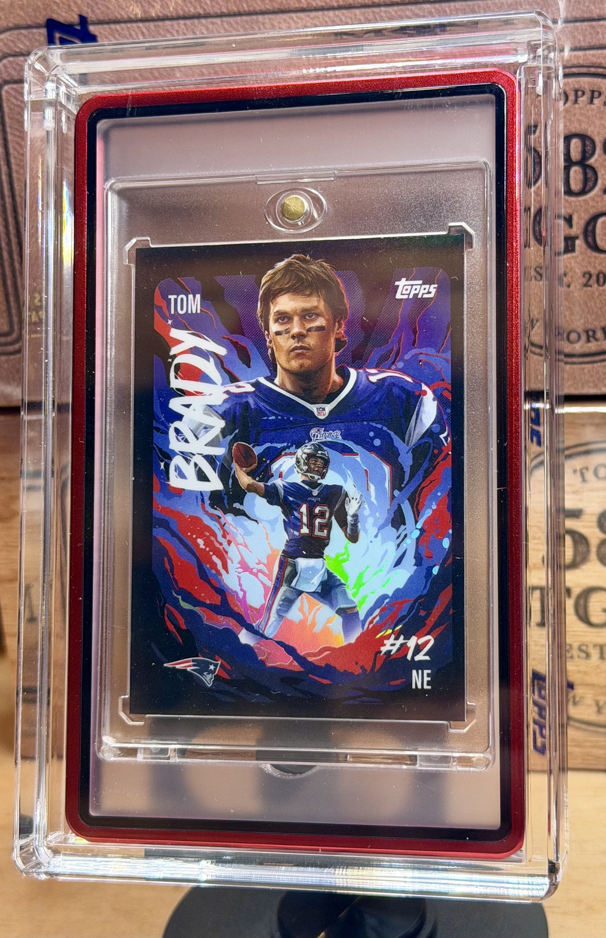 2025 Topps Chrome #UV-6 Tom Brady Ultra-Violet All-Stars w/ Case