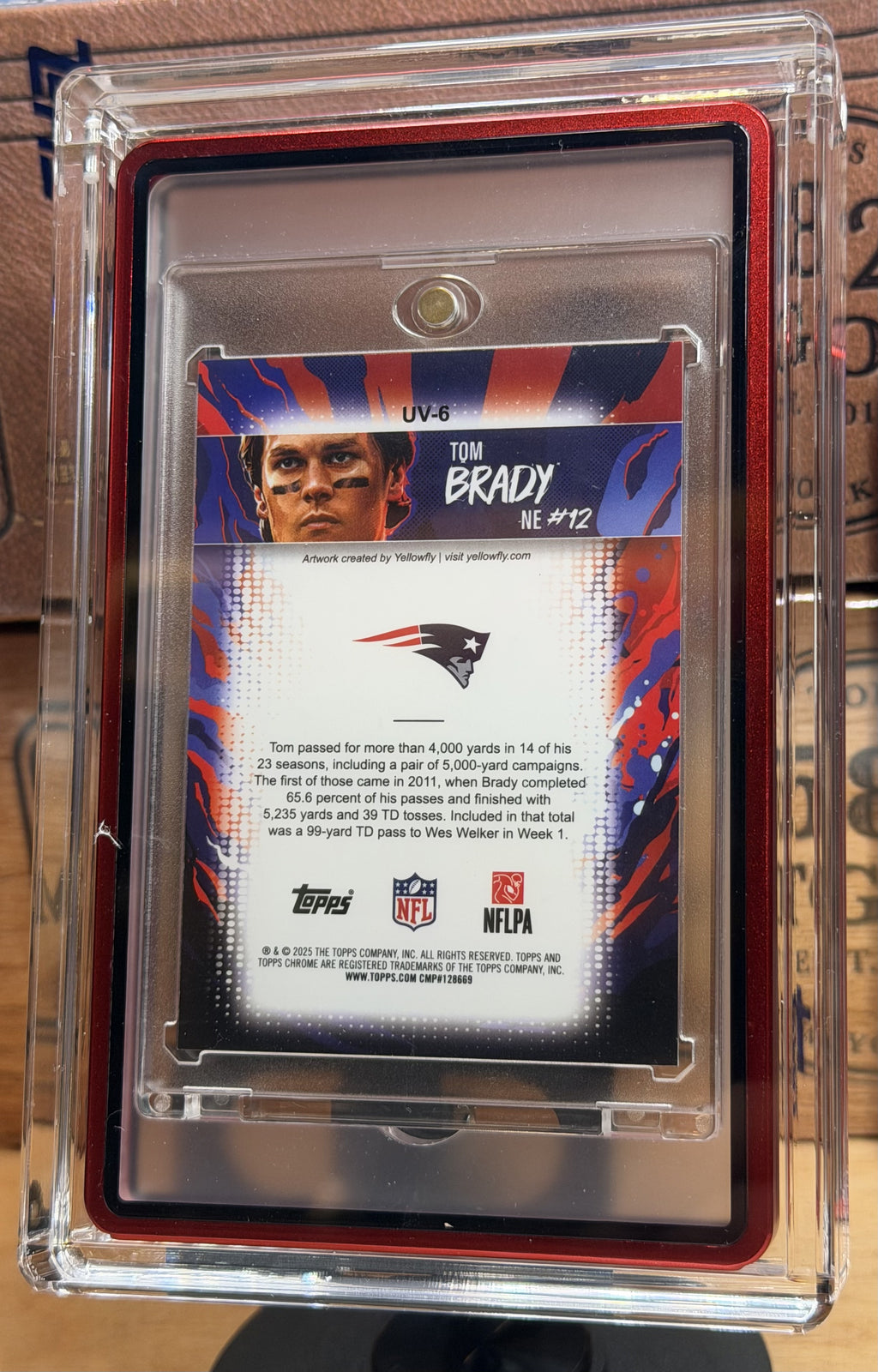 2025 Topps Chrome #UV-6 Tom Brady Ultra-Violet All-Stars w/ Case