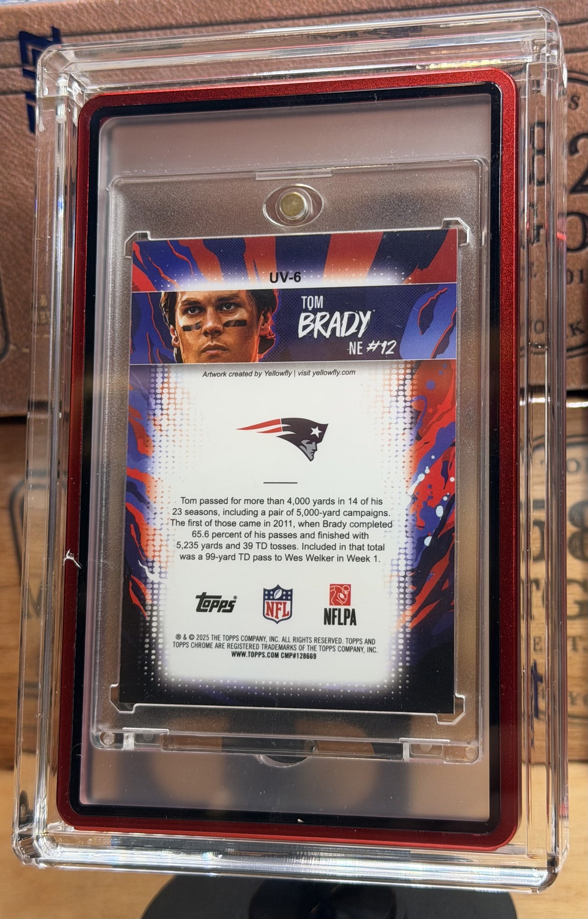 2025 Topps Chrome #UV-6 Tom Brady Ultra-Violet All-Stars w/ Case