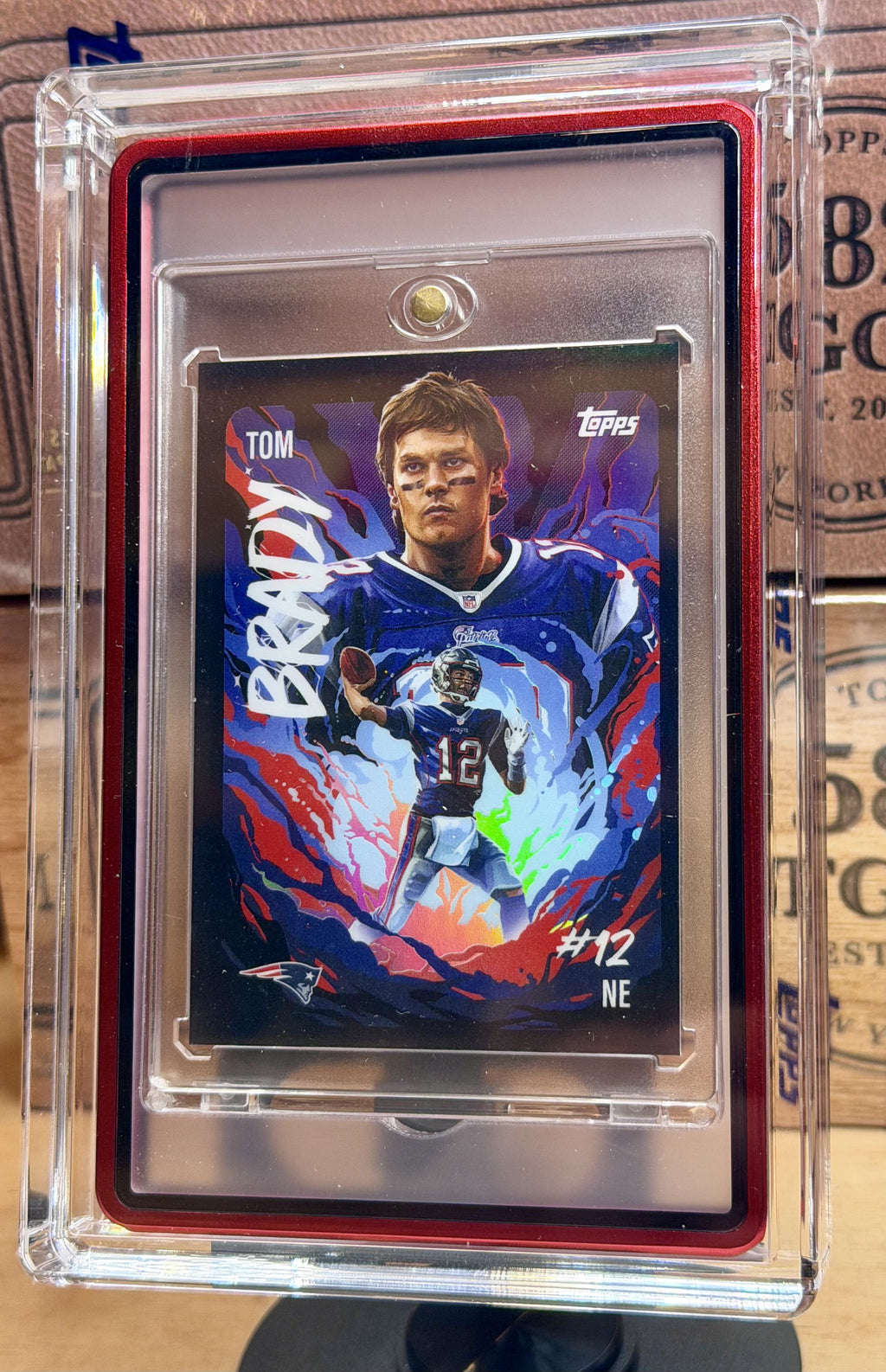 2025 Topps Chrome #UV-6 Tom Brady Ultra-Violet All-Stars w/ Case
