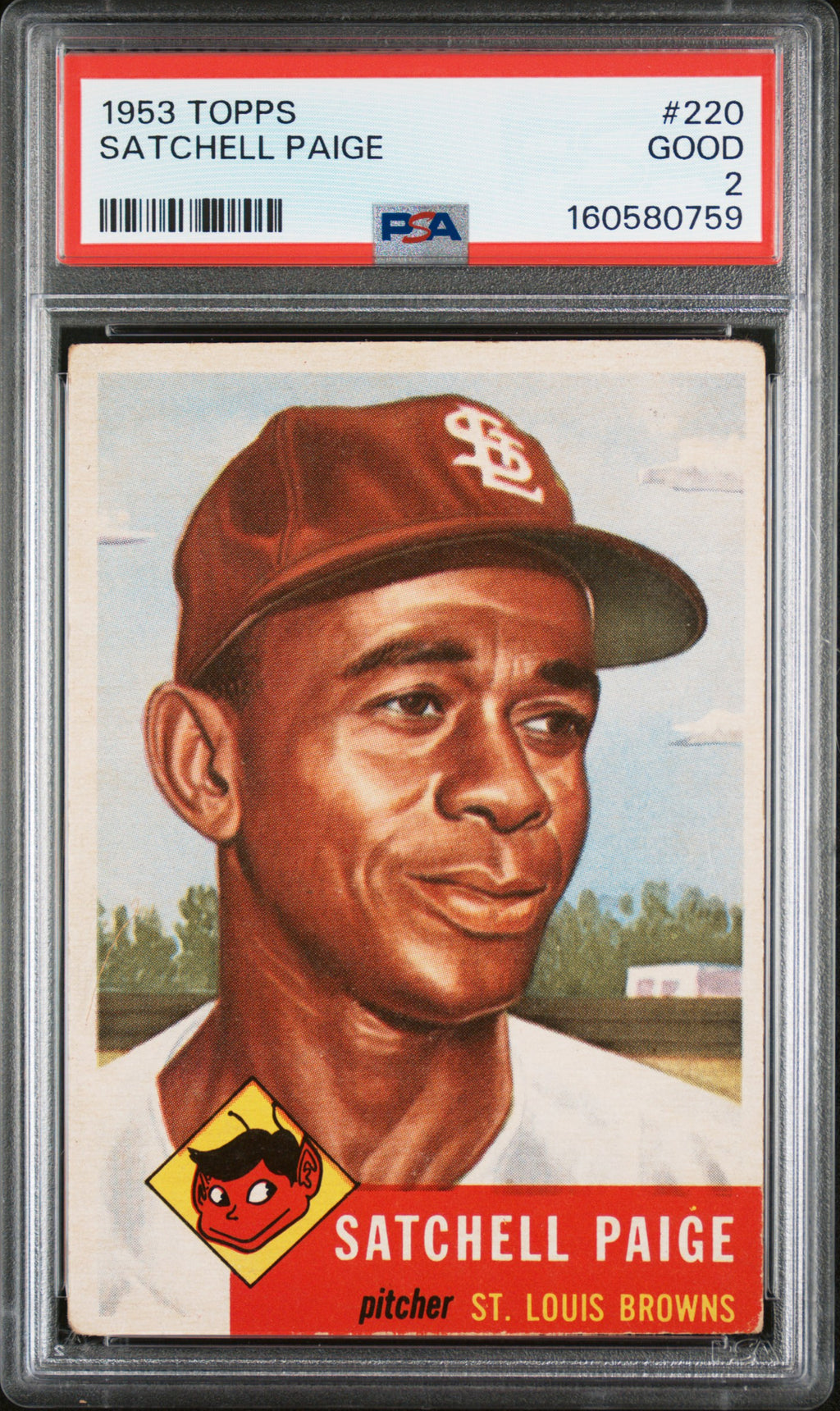 1953 Topps #220 Satchell Paige PSA 2