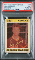 1987 Venezuelan League Stickers #233 Greg Maddux Stickers PSA 1 AUTO 10