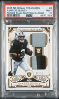 2025 Panini National Treasures Rookie Dual  Ashton Jeanty Rookie Gold /35 PSA 9