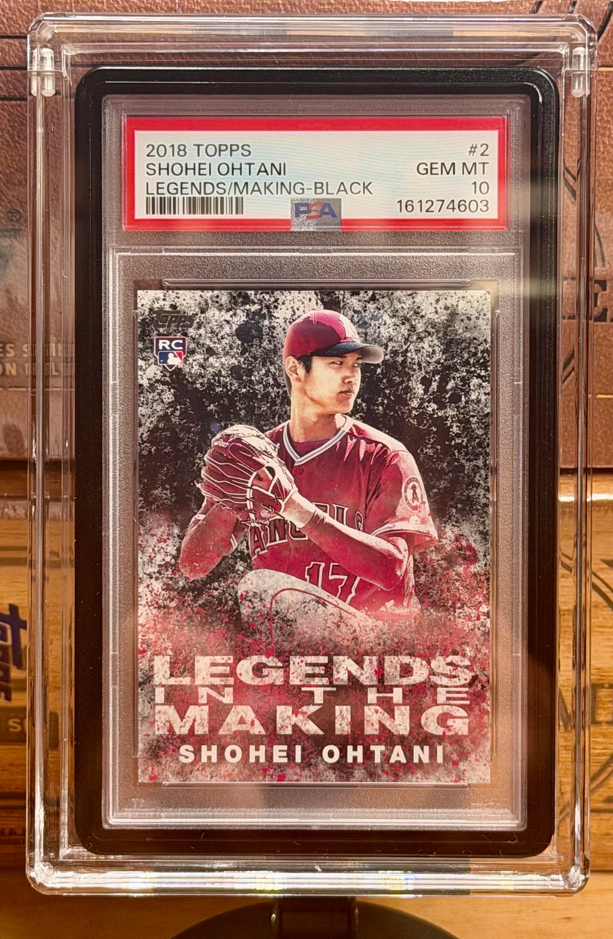 2018 Topps Legends In The Making #2 Shohei Ohtani Black PSA 10 + CASE