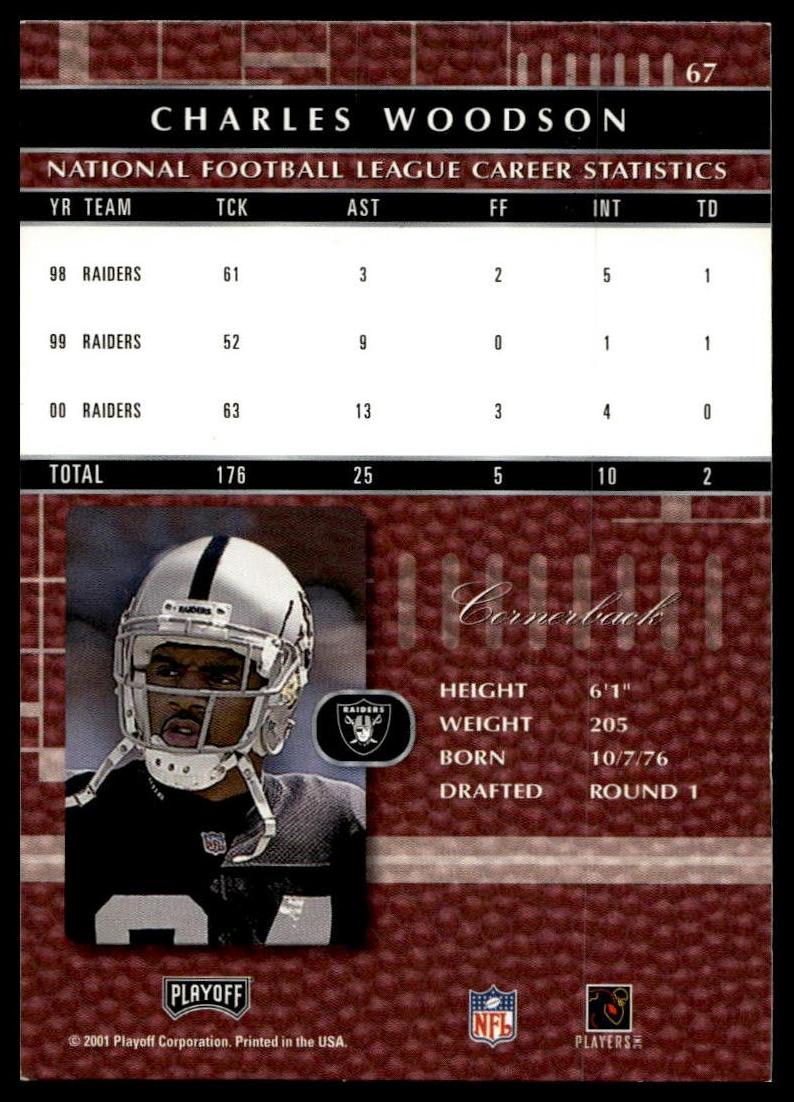 2001 Playoff Absolute #67 Charles Woodson