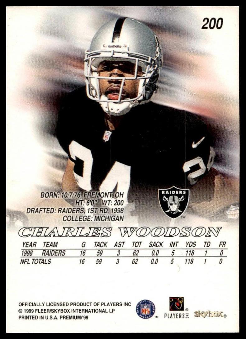 1999 SkyBox Premium #200 Charles Woodson