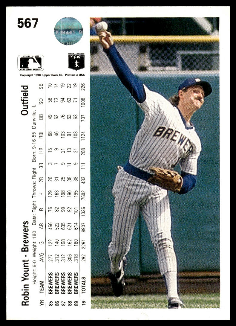 1990 Upper Deck #567 Robin Yount