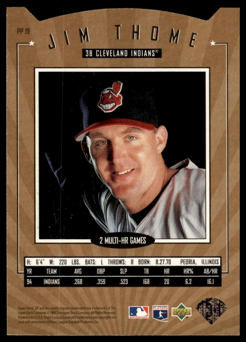 1995 SP #PP19 Jim Thome Platinum Power