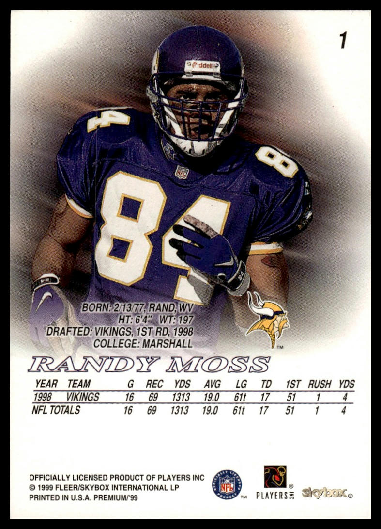 1999 SkyBox Premium #1 Randy Moss