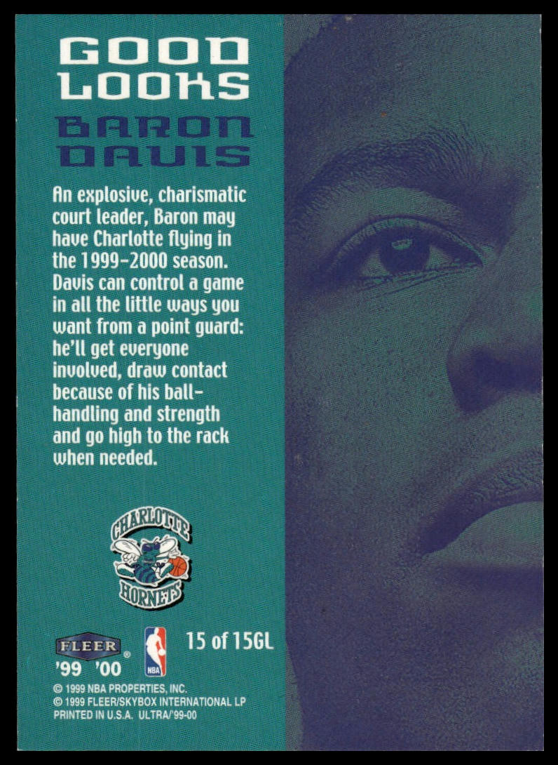 1999-00 Ultra #15 GL Baron Davis Good Looks