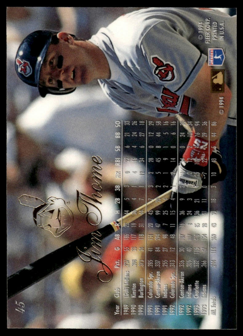 1994 Flair #45 Jim Thome