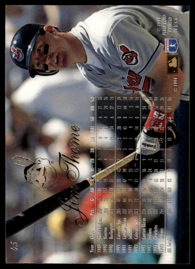 1994 Flair #45 Jim Thome