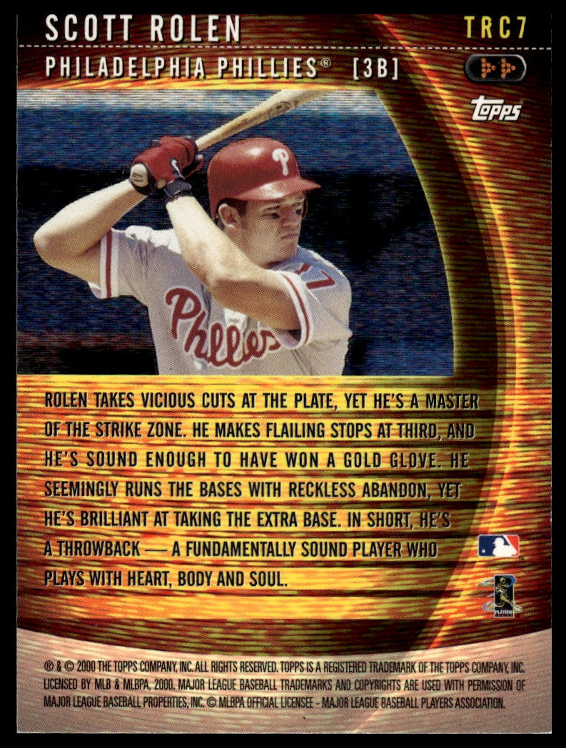 2001 Topps #TRC7 Scott Rolen A Tradition Continues