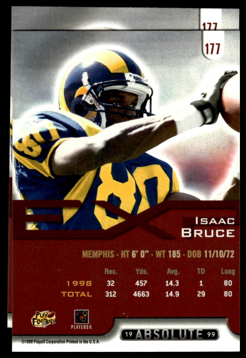 1999 Playoff Absolute EXP #177 Isaac Bruce