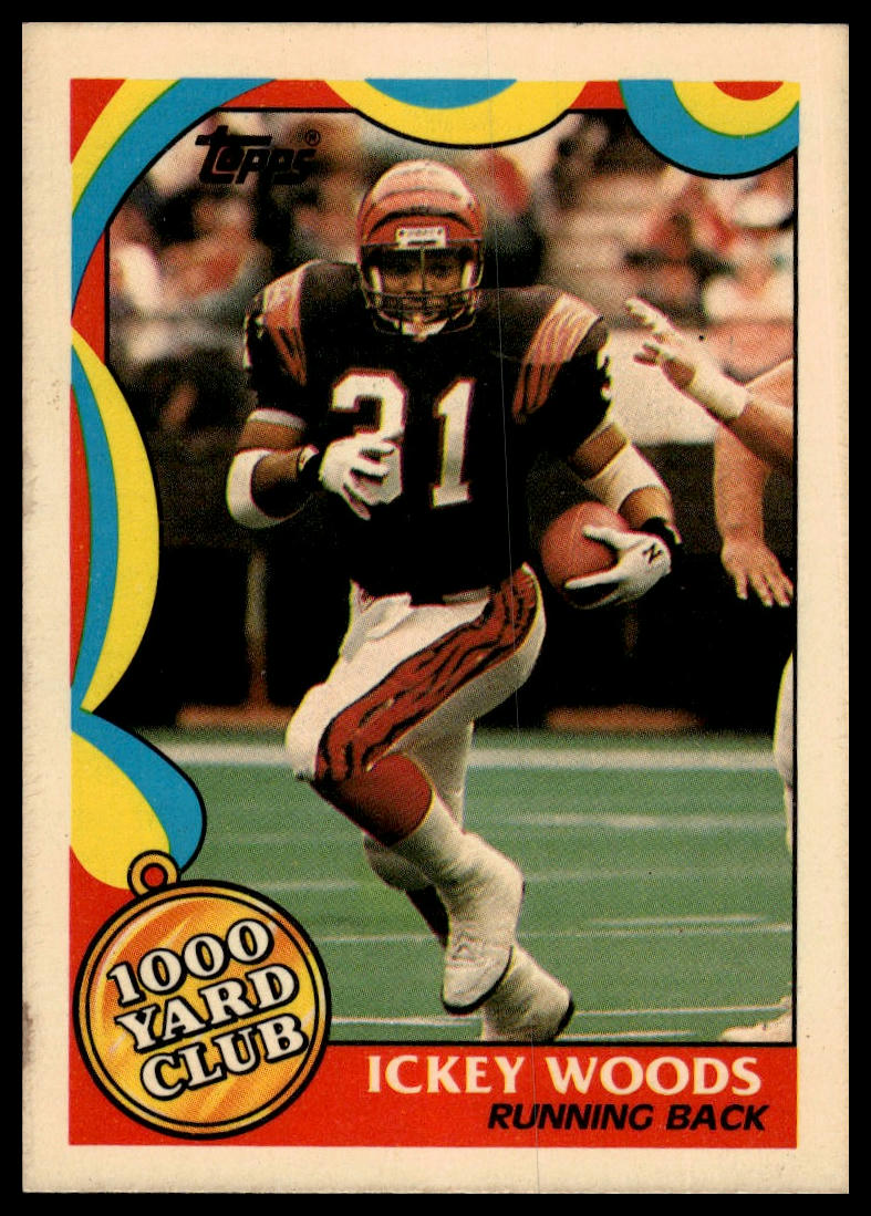 1989 Topps #19 Ickey Woods 1000 Yard Club
