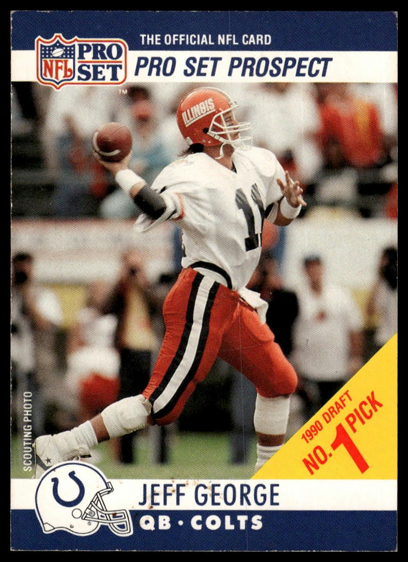 1990 Pro Set #669a Jeff George Shown in University of Illinois uniform