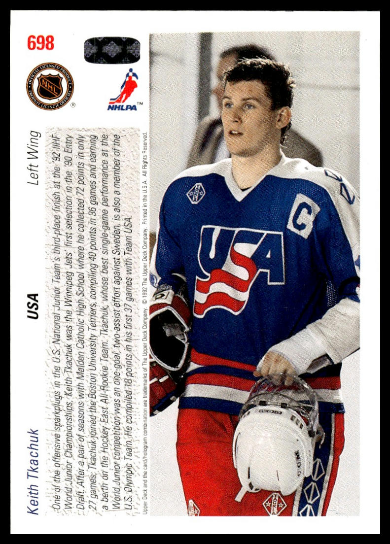 1991-92 Upper Deck French #698 Keith Tkachuk