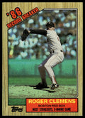 1987 Topps #1 Roger Clemens