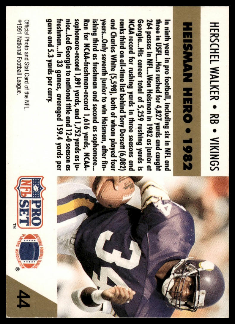 1991 Pro Set #44 Herschel Walker