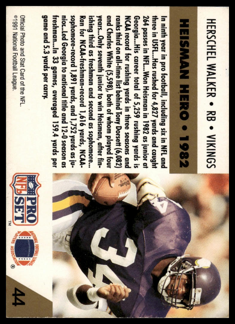 1991 Pro Set #44 Herschel Walker