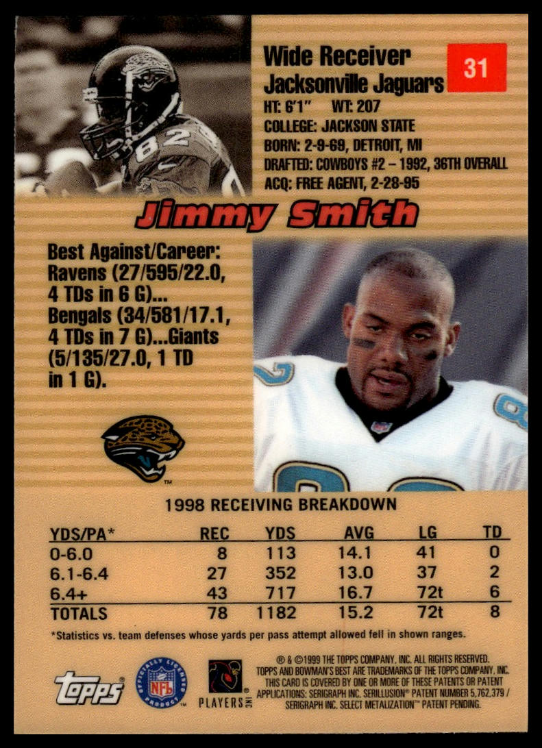 1999 Bowman's Best #31 Jimmy Smith