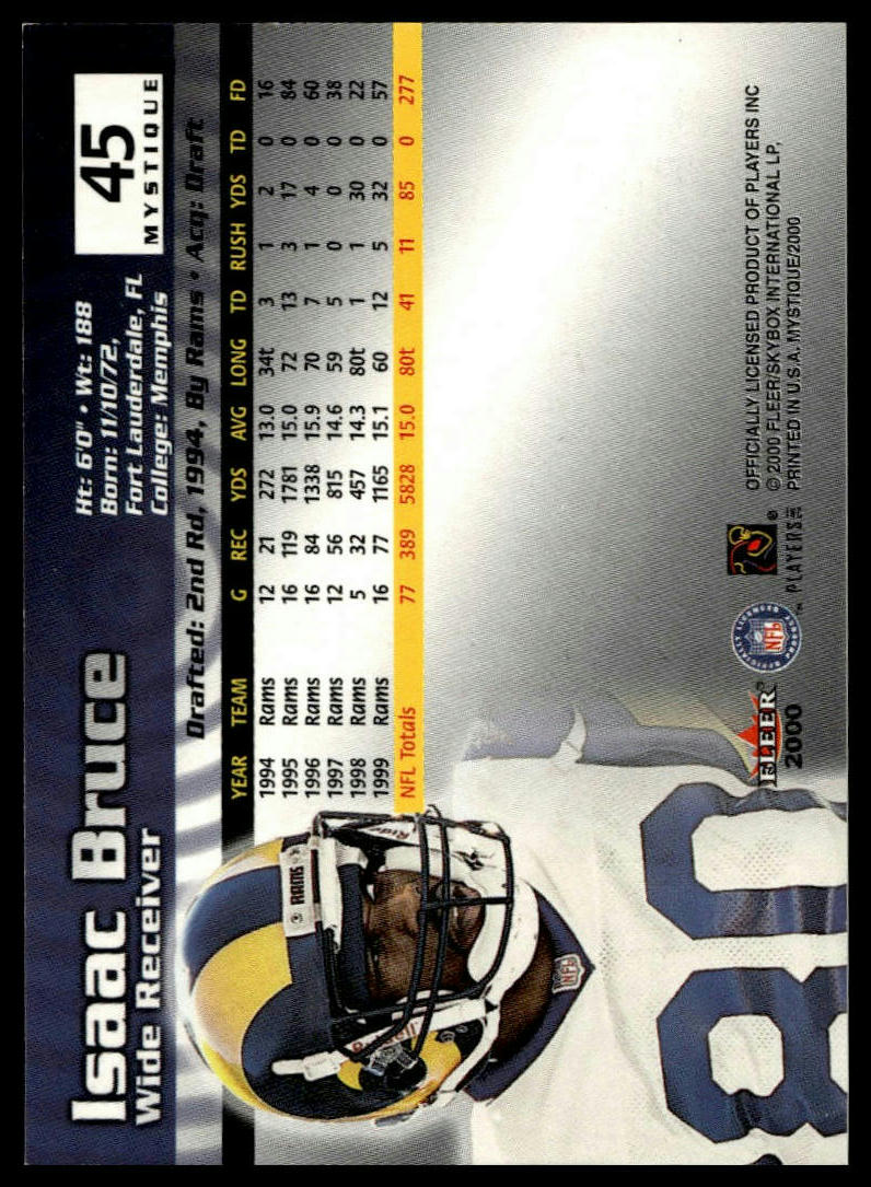 2000 Fleer Mystique #45 Isaac Bruce