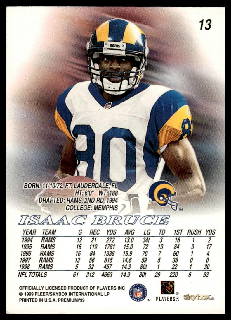 1999 SkyBox Premium #13 Isaac Bruce
