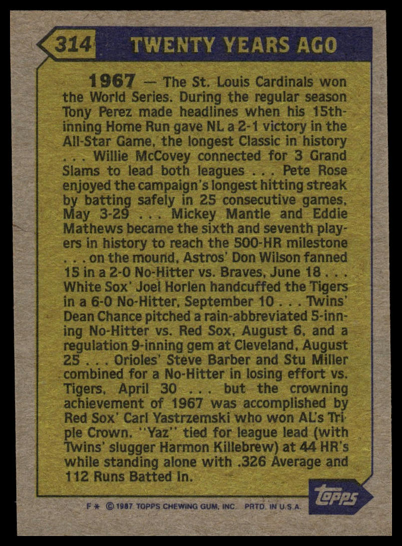 1967 Topps #355 Carl Yastrzemski