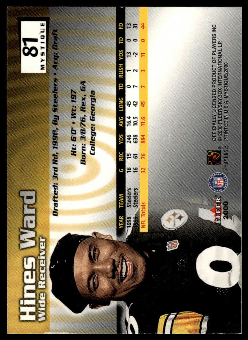 2000 Fleer Mystique #81 Hines Ward