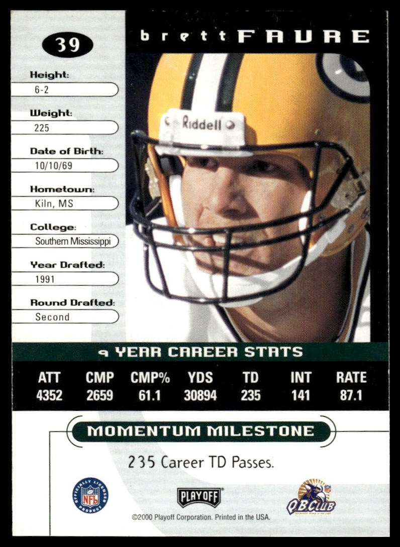 2000 Playoff Momentum #39 Brett Favre