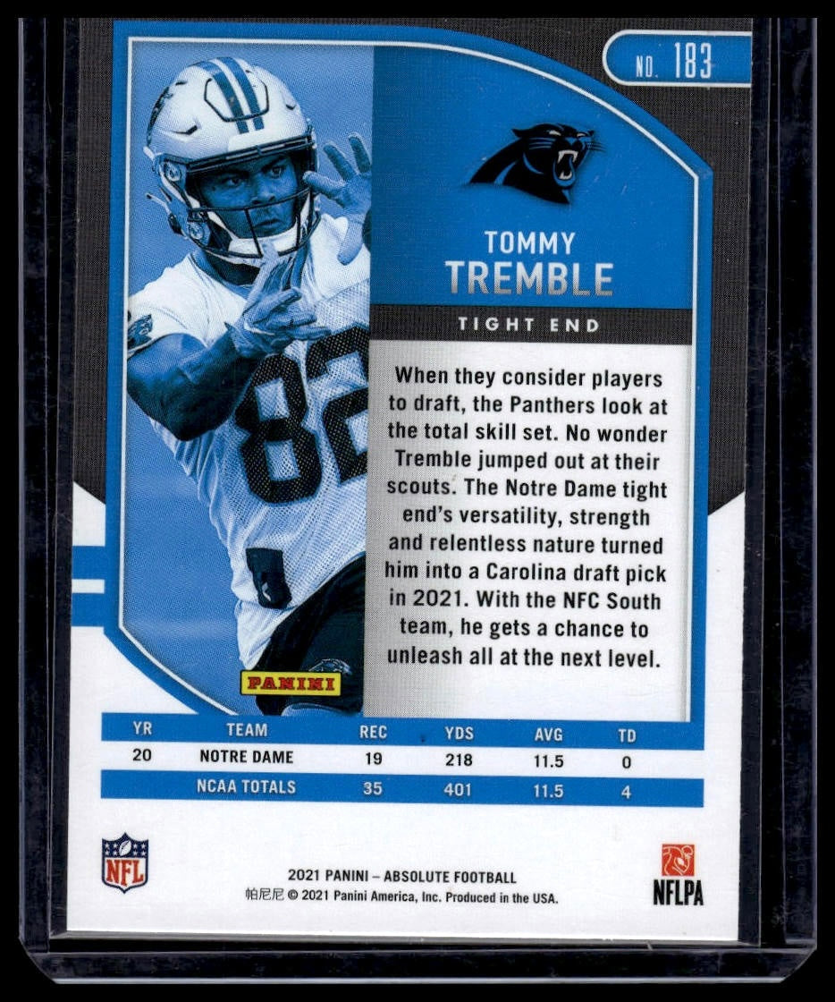 2021 Panini Absolute #183 Tommy Tremble Red