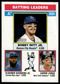 2025 Topps Heritage #192 Aaron Judge / Vlad Guerrero Jr. / Bobby Witt Jr. Chrome
