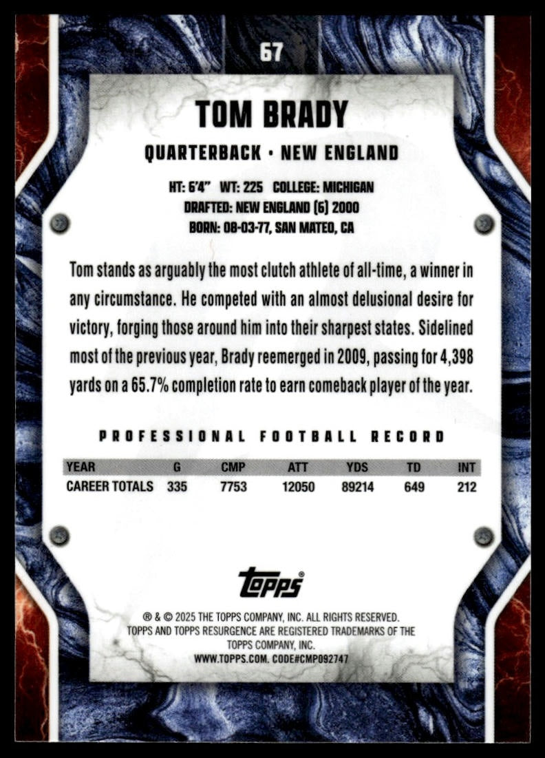 2024 Topps Resurgence #67 Tom Brady