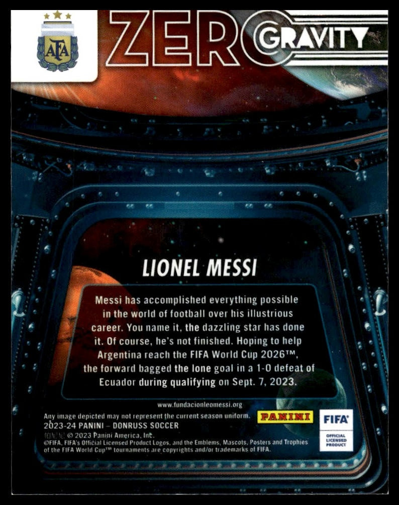 2023-24 Donruss #5 Lionel Messi Zero Gravity