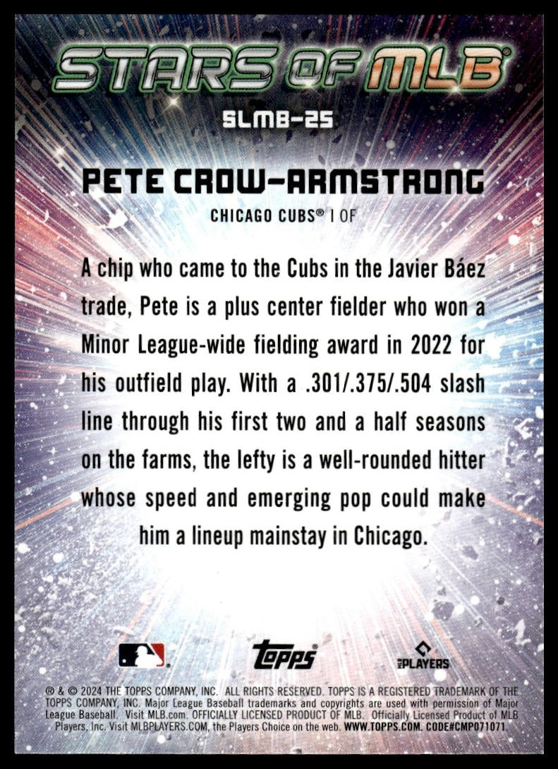 2024 Topps #CSMLB-25 Pete Crow-Armstrong Stars of MLB Chrome