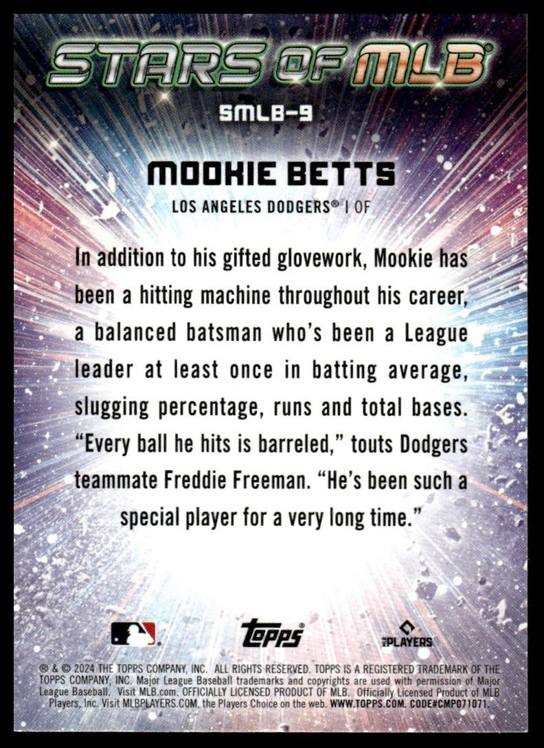 2024 Topps #SMLB-9 Mookie Betts Stars of MLB