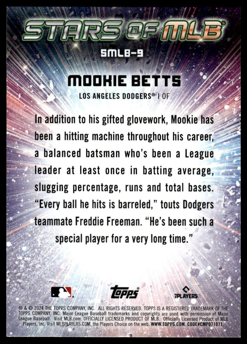 2024 Topps #SMLB-9 Mookie Betts Stars of MLB