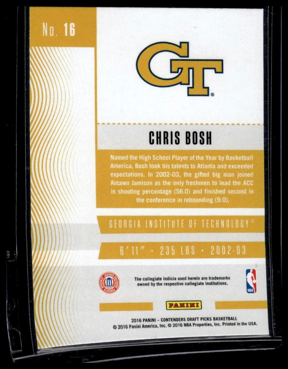 2016 Panini Contenders Draft Picks #16 Chris Bosh