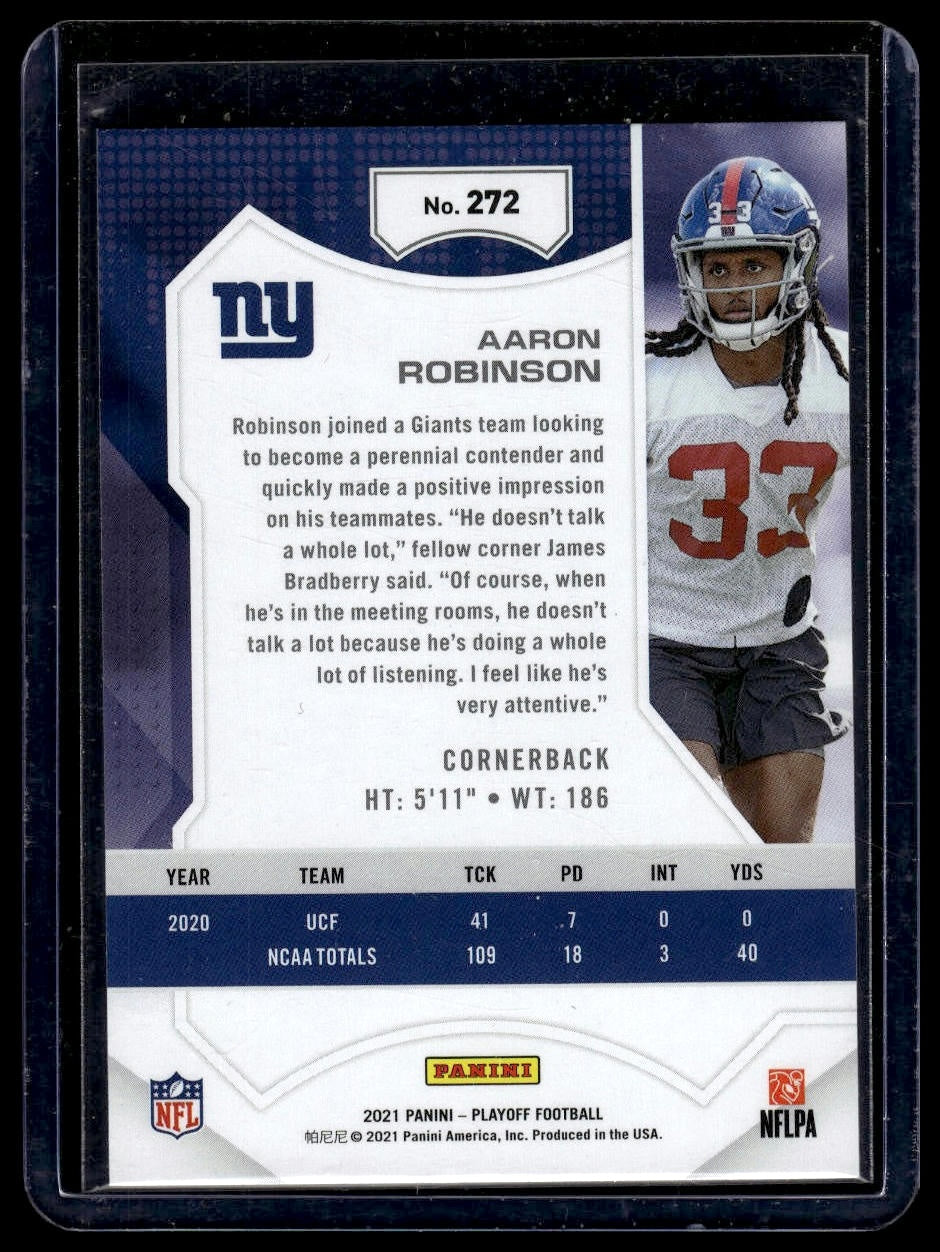 2021 Panini Playoff #272 Aaron Robinson Kickoff