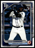 2023 Bowman #BCP-61 Junior Caminero Chrome Prospects Mojo Gold Refractor #/50