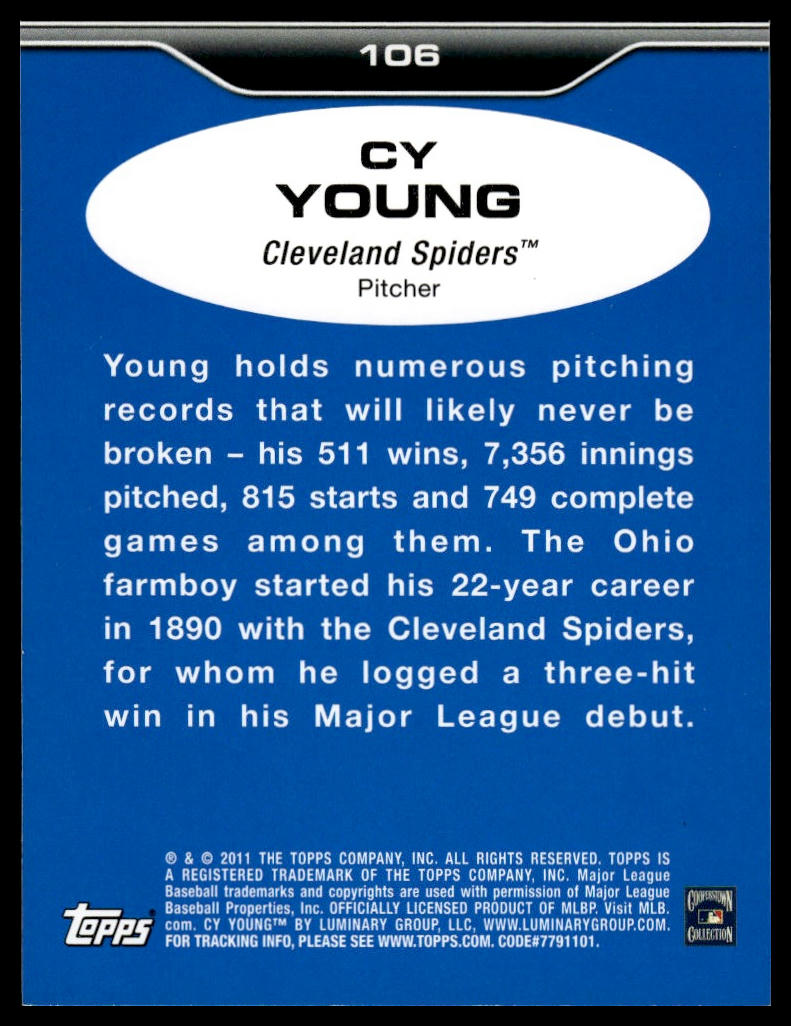 2011 Topps Lineage #106 Cy Young