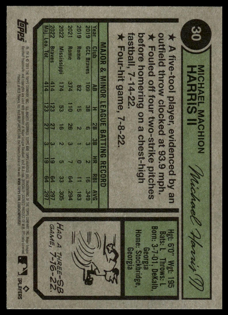2023 Topps Heritage #30 Michael Harris II
