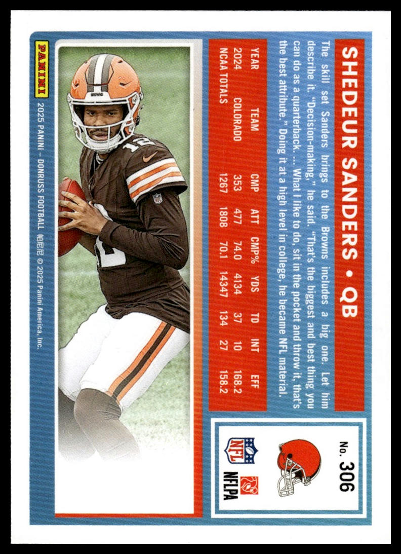 2025 Donruss #306 Shedeur Sanders