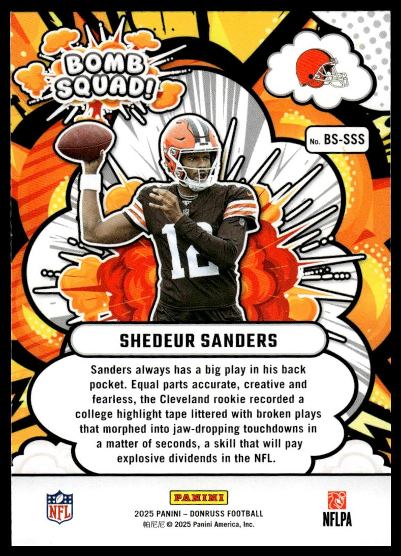 2025 Donruss #BS-SSS Shedeur Sanders Bomb Squad