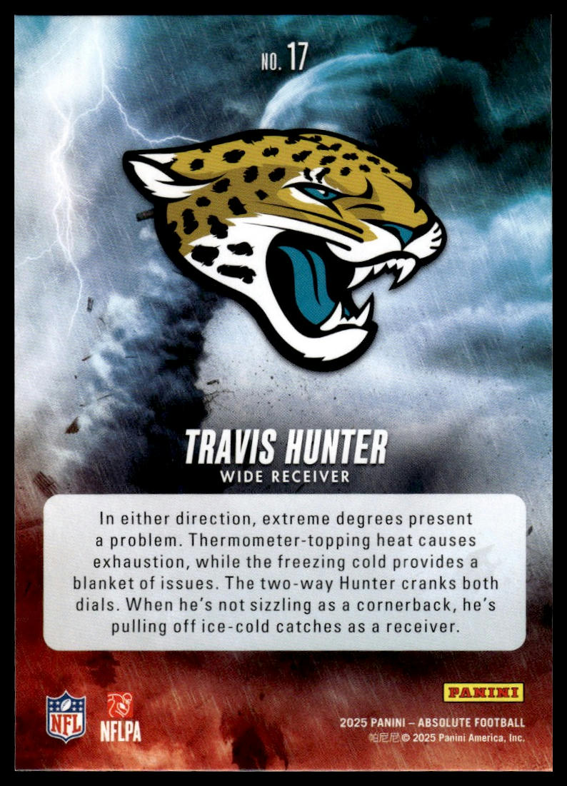 2025 Panini Absolute #17 Travis Hunter By Storm