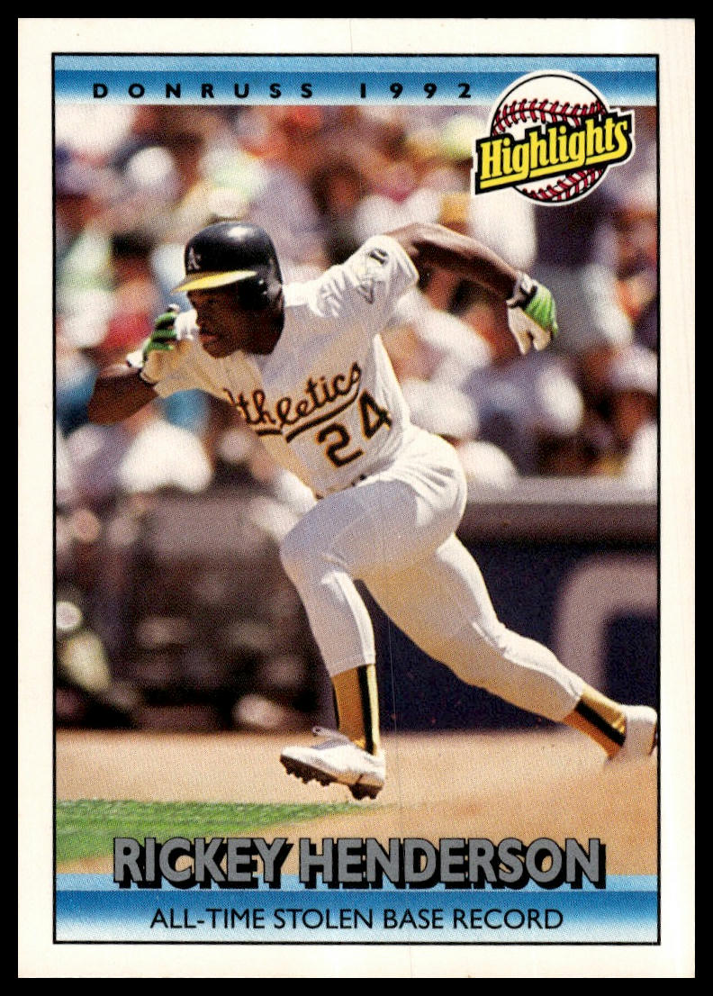 1992 Donruss #215b Rickey Henderson