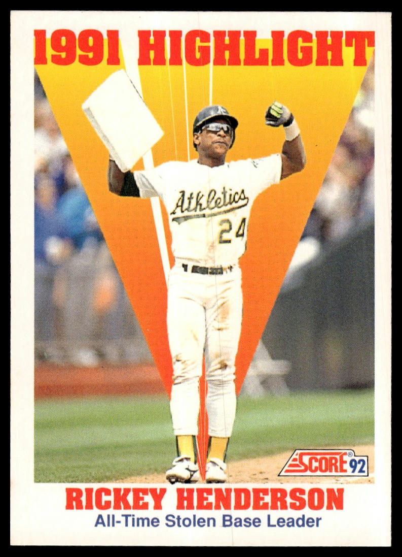 1992 Score #430 Rickey Henderson